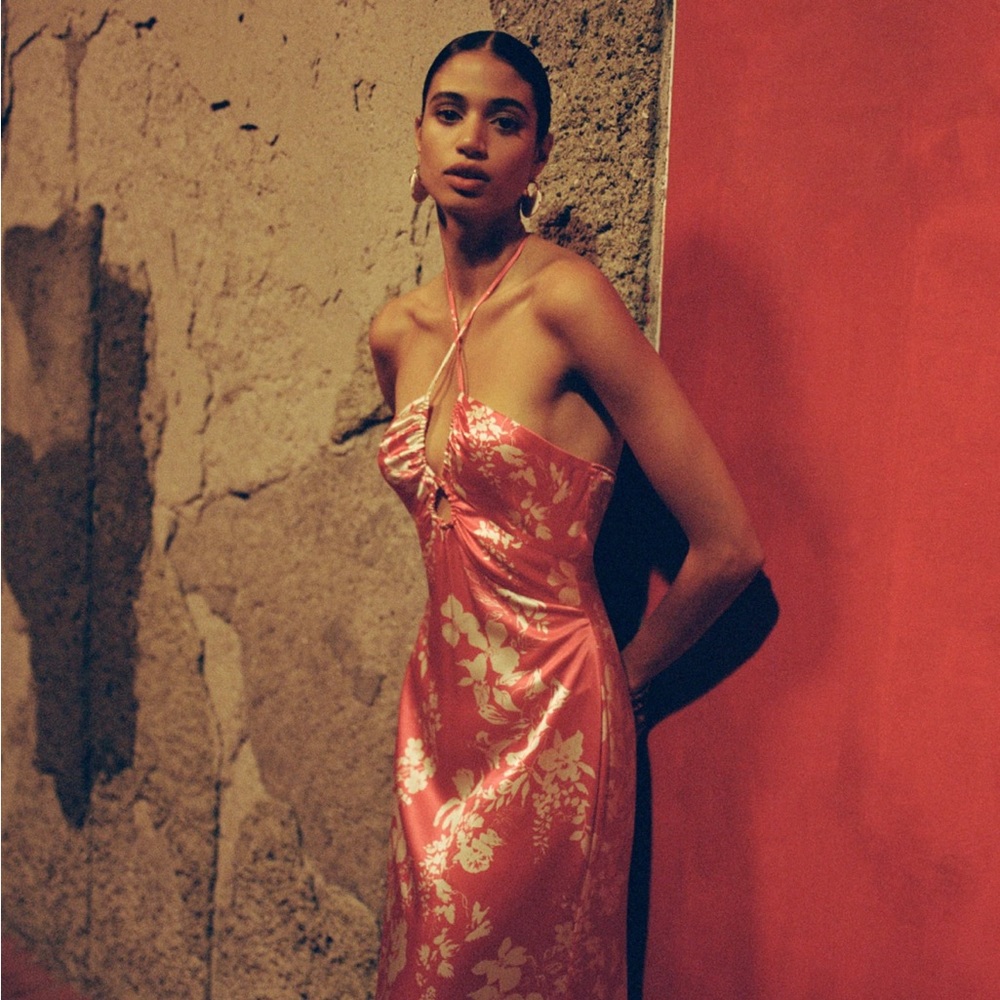 Reformation Antoni Silk Dress